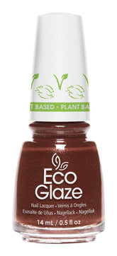 Front view of a capped nail polish bottle of China Glaze in Eco Glaze, Spring Posy variant